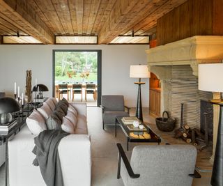 neutral coastal living room in France
