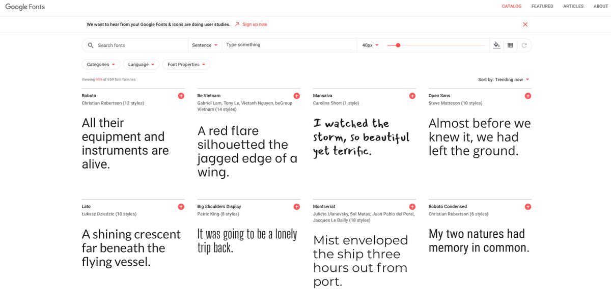 Google fonts font display