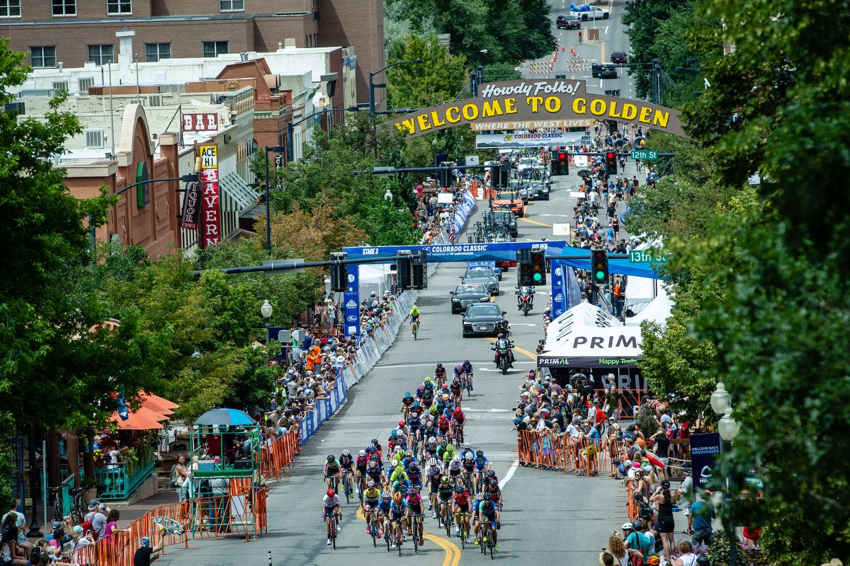 Downtown Golden came out in force for stage 3 at the Colorado Classic