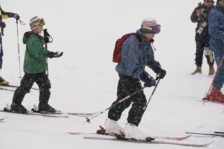 Prince Harry and Prince William on skiing trip as children