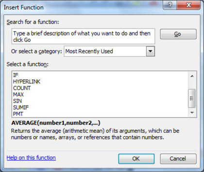 Libre Office Calc - Excel with a function selected