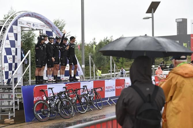 Riders sign in for the race