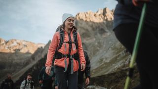 Wearing the Outdoor Tracks Technical Fleece in the Alps