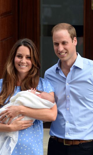 Kate and William revealing baby George