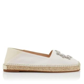 Manolo Blahnik Hangrilla Light Cream Cotton Espadrilles