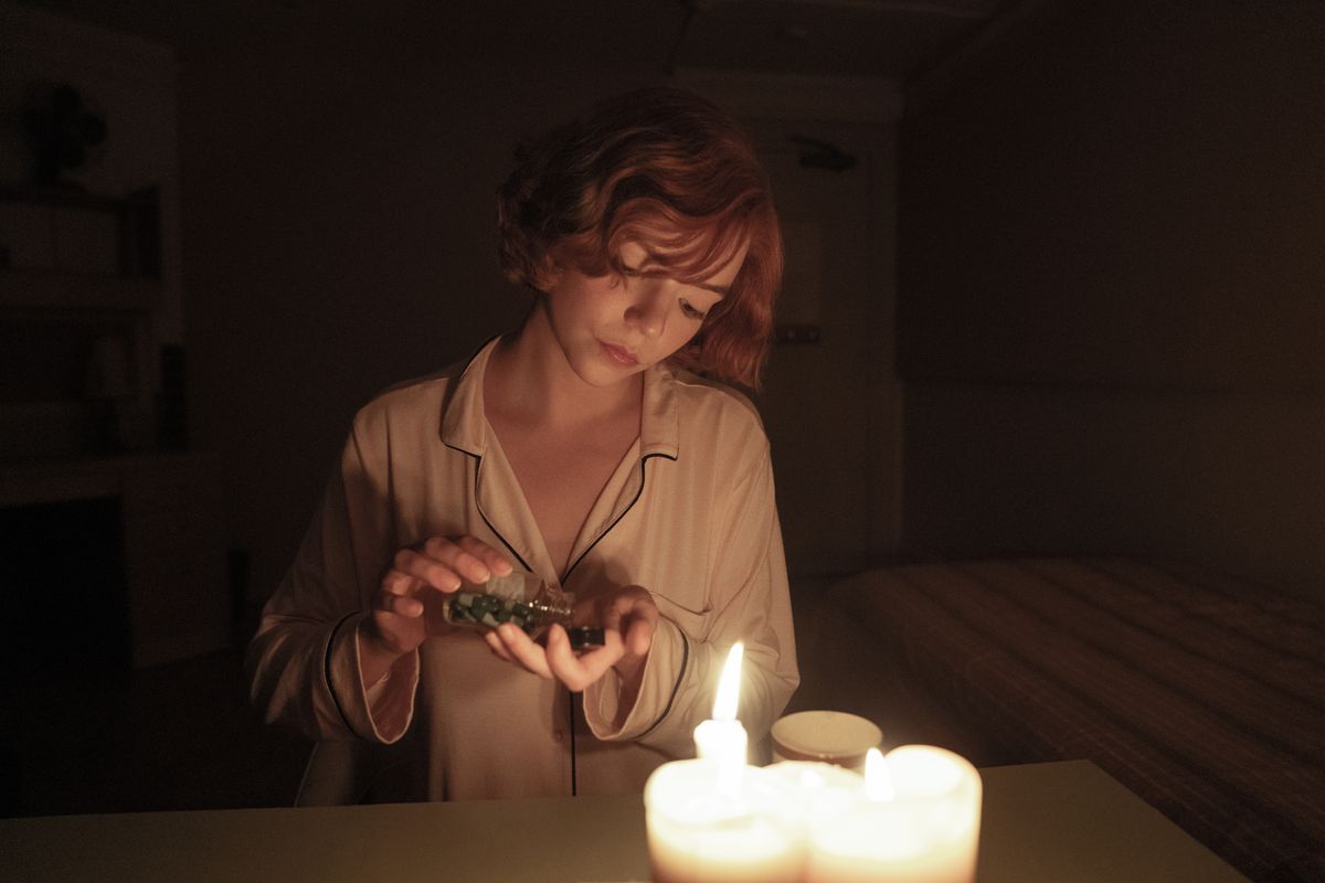 Anya Taylor-Joy as Beth Harmon in "The Queen's Gambit" on Netflix.