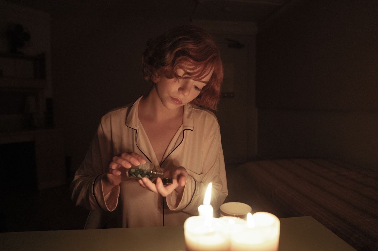 Anya Taylor-Joy as Beth Harmon in "The Queen's Gambit" on Netflix.
