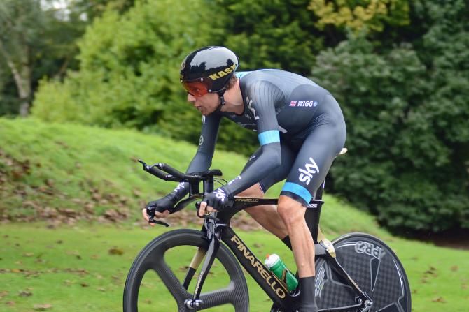Bradley Wiggins (Team Sky) in action