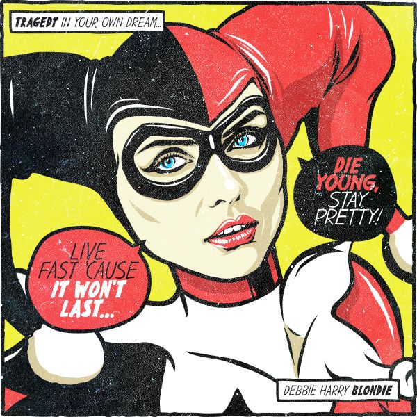 Debbie Harry rocks the jester look as Harley Quinn