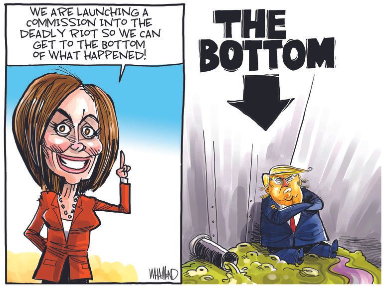 Political Cartoon U.S. pelosi trump capitol riot commission&amp;amp;nbsp;