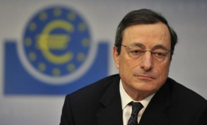European Central Bank President Mario Draghihi: Some analysts say the Central Bank should flood the market with money to ease the continent's financial crisis.