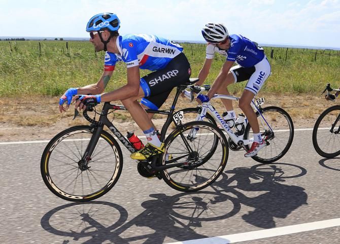 Phil Gaimon (Garmin Sharp) and Marc de Maar (UnitedHealthcare) in the breakaway
