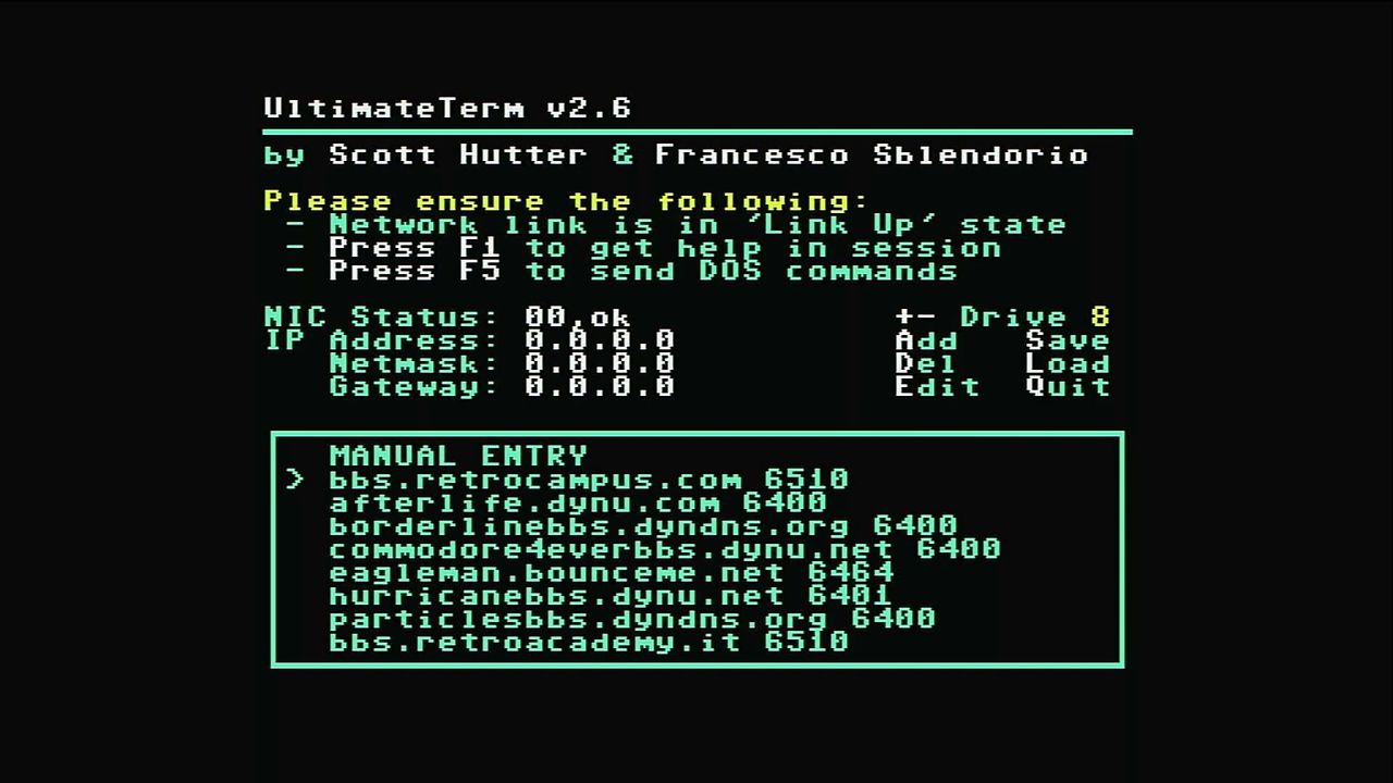 Commodore 64 Ultimate using a BBS