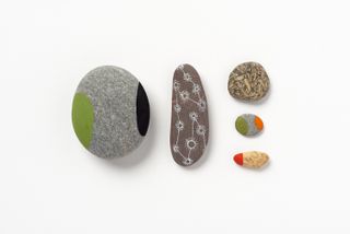 Painted pebbles by Marion Deuchars