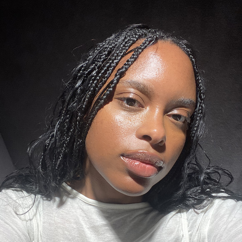 a woman wearing a white shirt