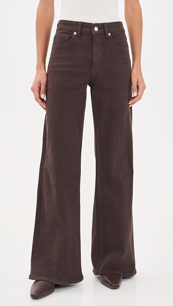 Good Waist Palazzo Ankle Jeans - Espresso