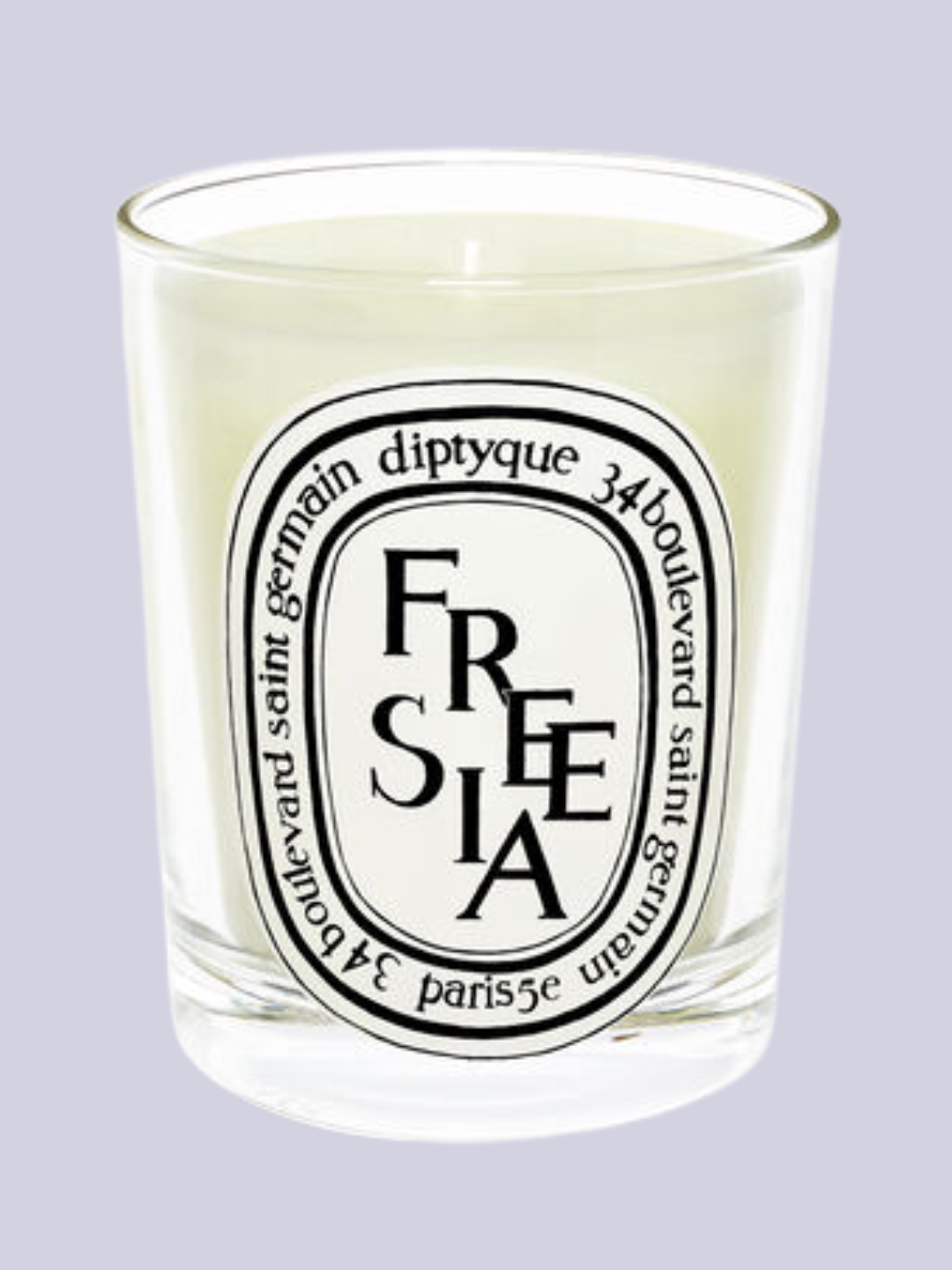 A freesia-scented glass candle from Diptyque