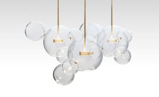 Outside of the fair, Galerie Bensimon showcased Giopato & Coombes' new hand blown glass 'Bolle' lamp...