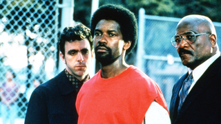 (L-R) Joseph Lyle Taylor, Denzel Washington and Jim Brown in "He Got Game" (1998)