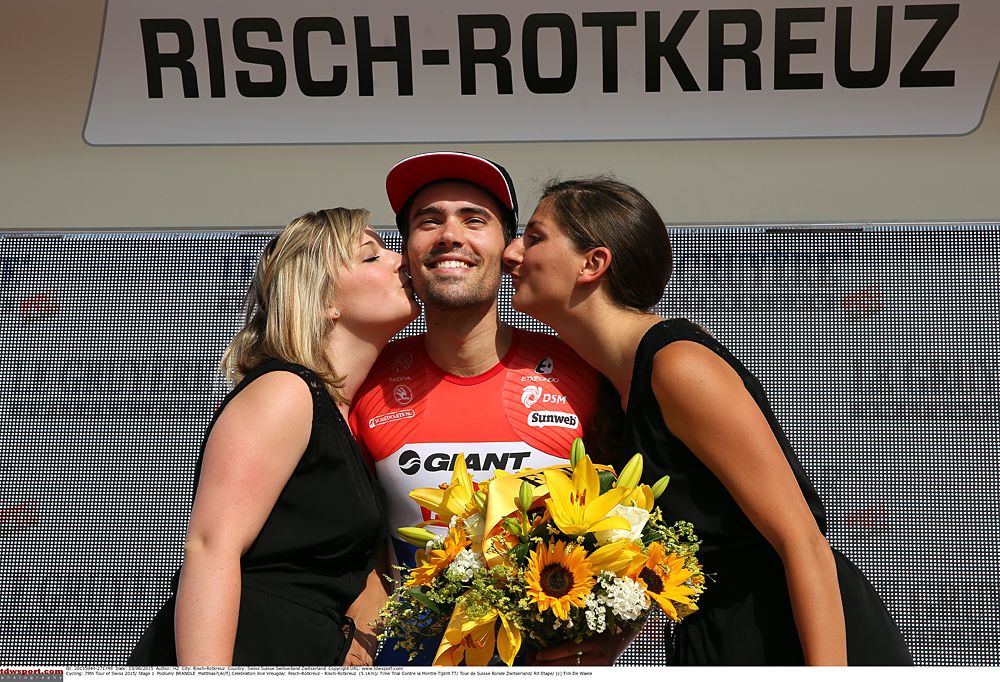 Tom Dumoulin (Giant-Alpecin) wins the Tour de Suisse opening time trial