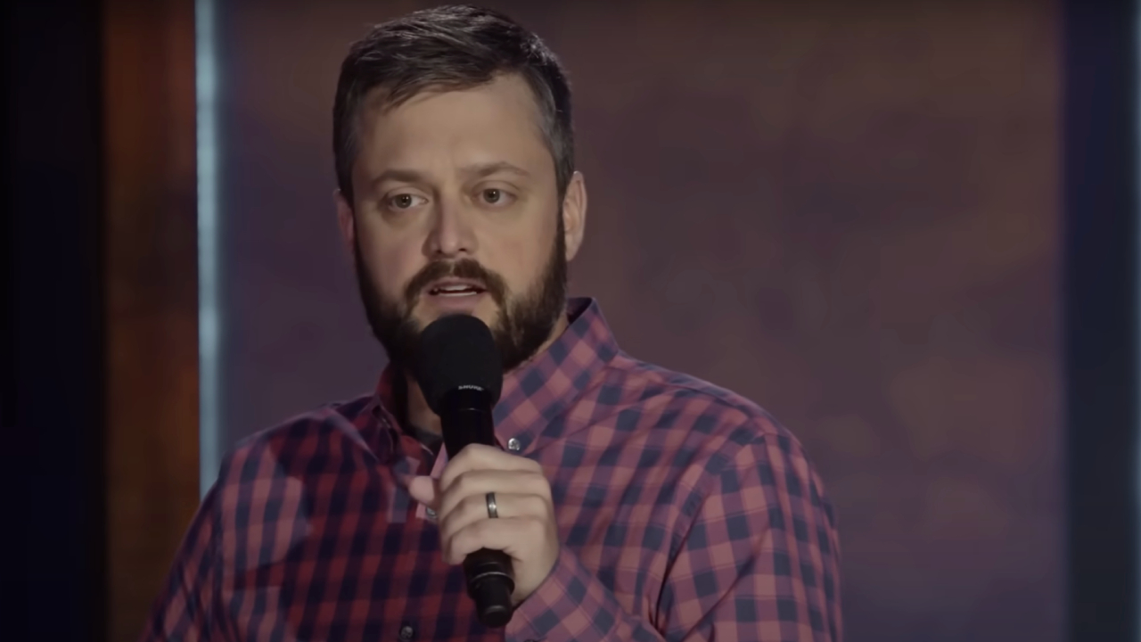Nate Bargatze performing stand-up on The Stand-Ups