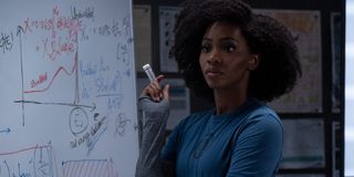 Monica Rambeau (Teyonah Parris) discusses the plan on WandaVision (2021)