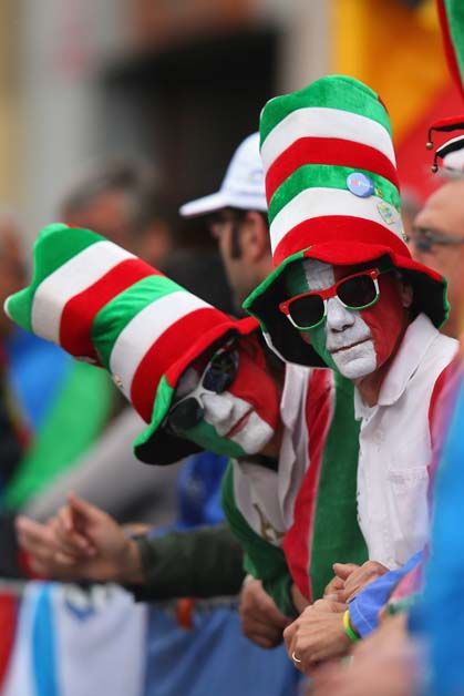 Italian fans at the 2014 World Championships in Ponferrada