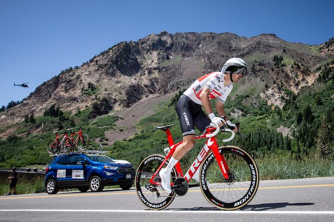 Peter Stetina (Trek-Segafredo) gives it everything in the prologue of the 2019 Tour of Utah