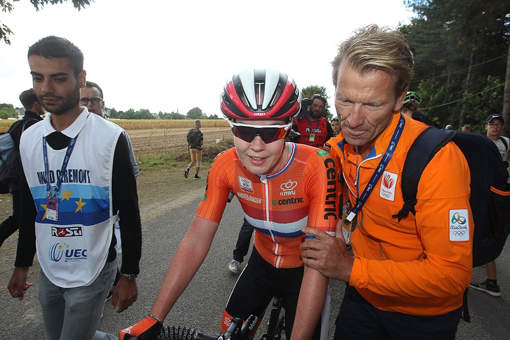 Anna van der Breggen after winning the Euro championships road race