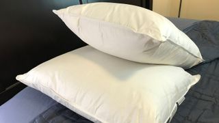 Two Parachute Down Pillows, one on top of the other