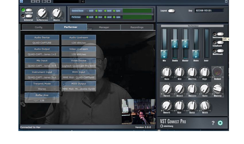 The free VST Connect Performer is the remote musician's ticket to faraway studio sessions