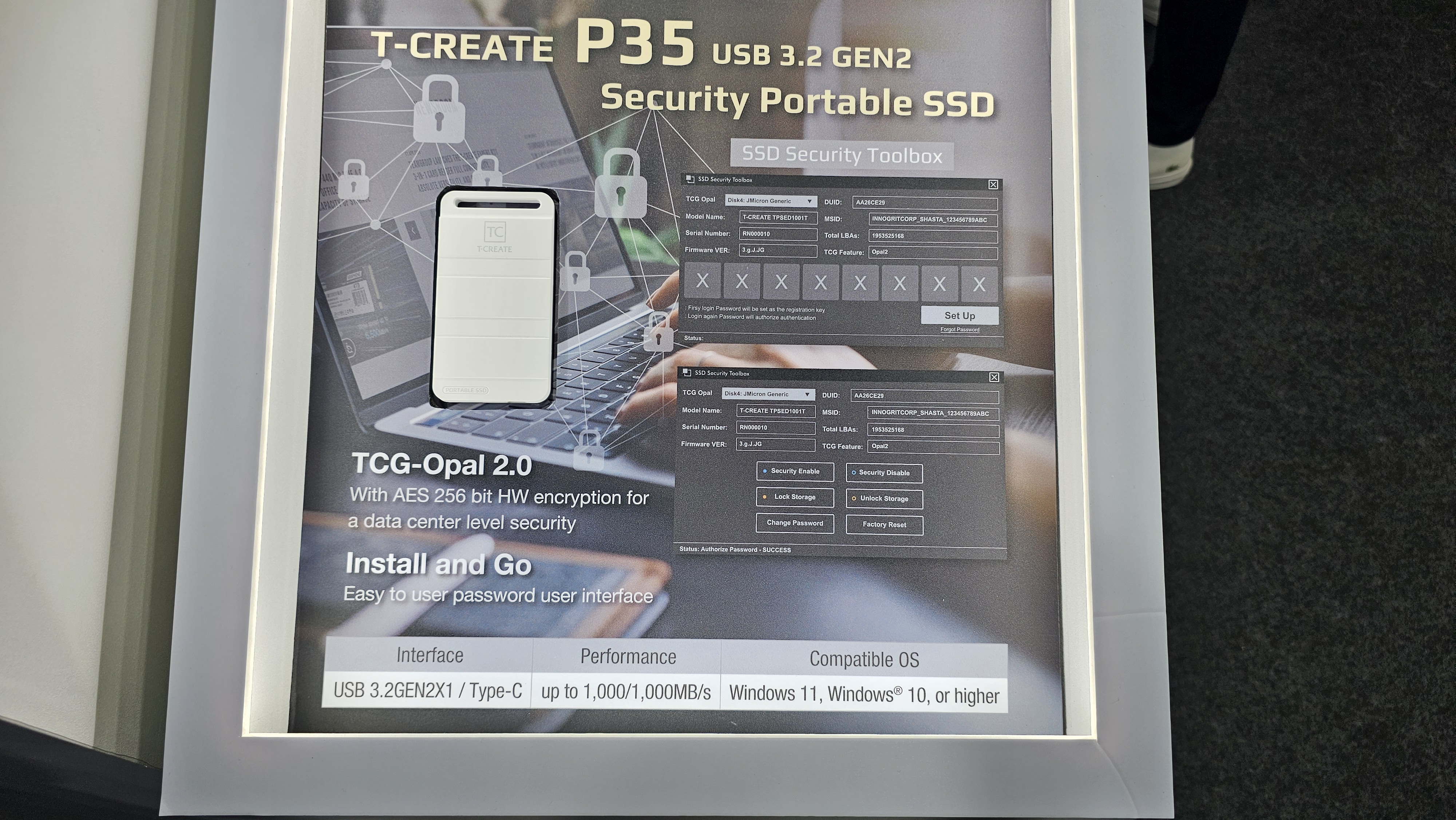 Team Group T-Create P35 Security Portable SSD