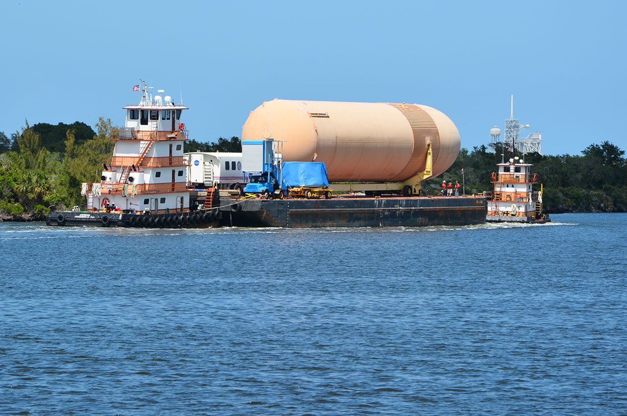 Barge Carrying the External Tank 