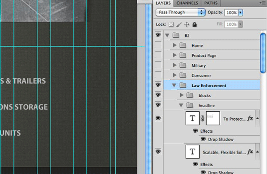 Web design secrets: Photoshop layers