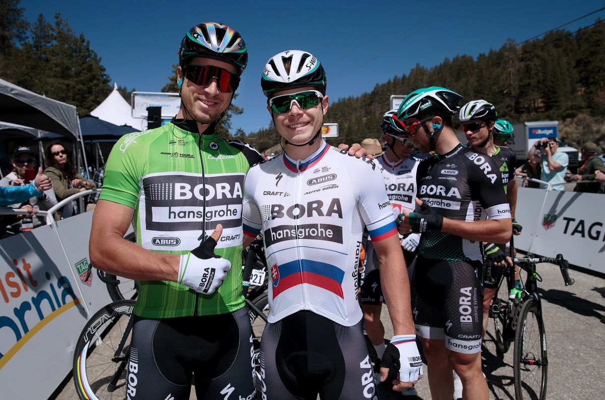 The Sagan brothers Peter and Juraj pose for a photo