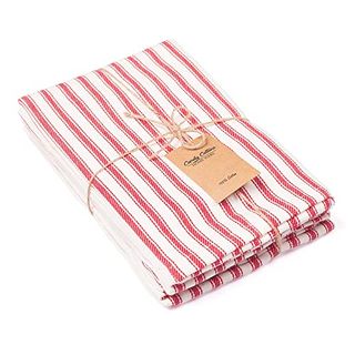 Candy Cottons Cloth Napkins Pk of 6 |spring Easter Basket Decor Christmas Washable Cotton Dinner Cloth Napkins|red and White French Stripes 18x18 in Kitchen Party Hotel Bbq Restaurant Dinner Napkins