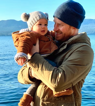 Prince Harry holds Prince Archie in a photo shared on the official Sussex Royal Instagram account in 2019