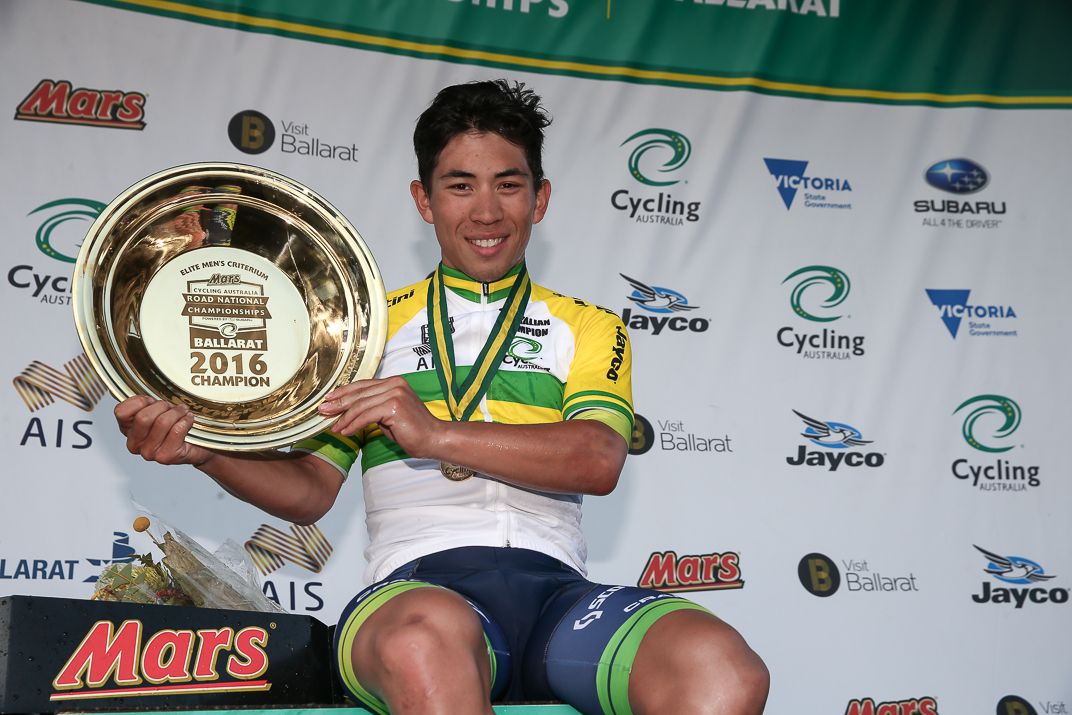 Caleb Ewan (Orica-GreenEdge) on the podium