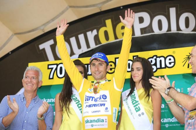 Having won the opening stage Diego Ulissi (Lampre-Merida) dons the leader's jersey at the Tour of Poland