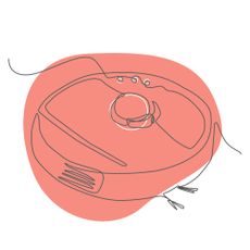 Illustration of smart robot vacuum