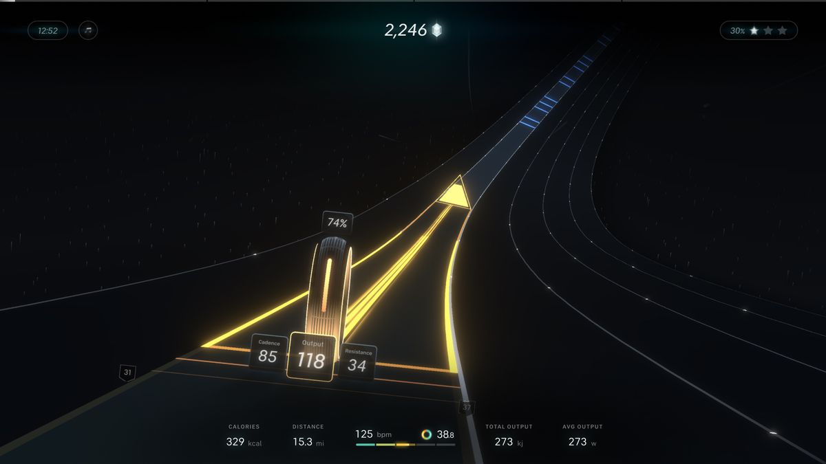 An example of Peloton Lanebreak's user interface