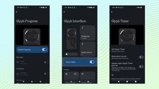 Nothing Phone 3a Pro Glyph Interface screenshots.