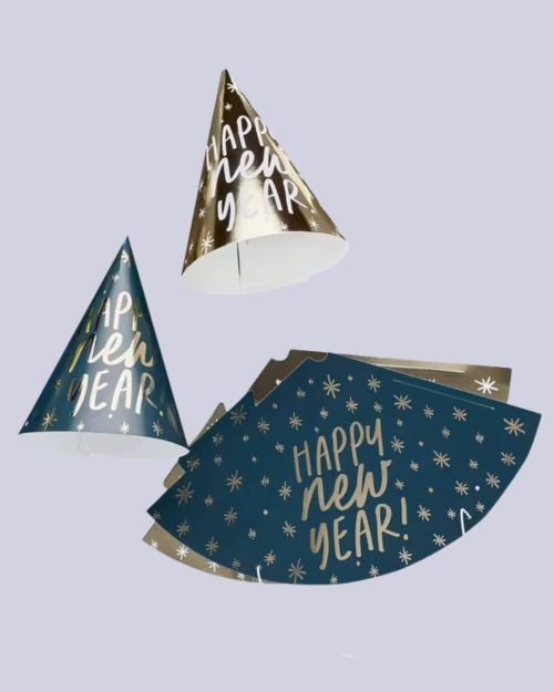Happy New Year Party Hats, Set of 10