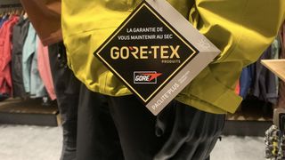 Gore-Tex badge hanging from jacket