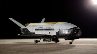 The X-37B after landing at NASA's Kennedy Space Center on Nov. 12
