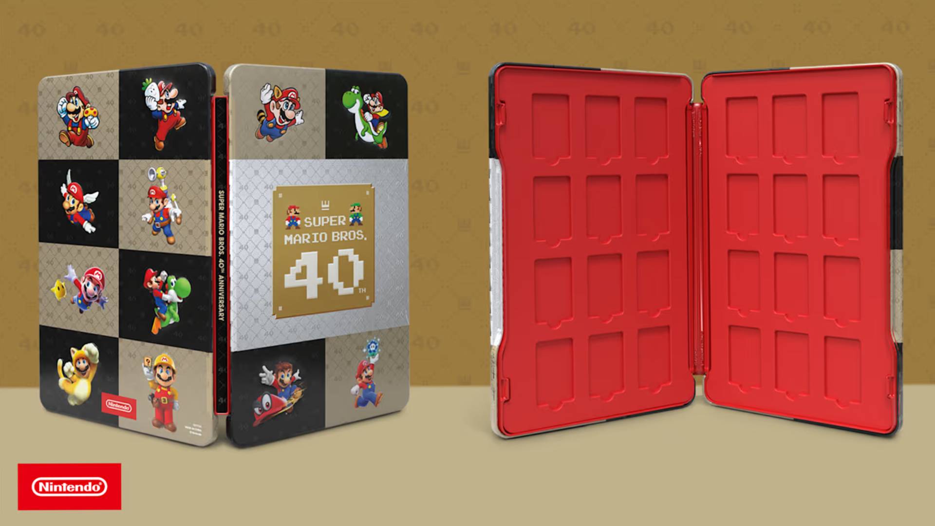 Image of the Super Mario Bros. 40th Anniversary Collectible Game Case from Nintendo and Best Buy.