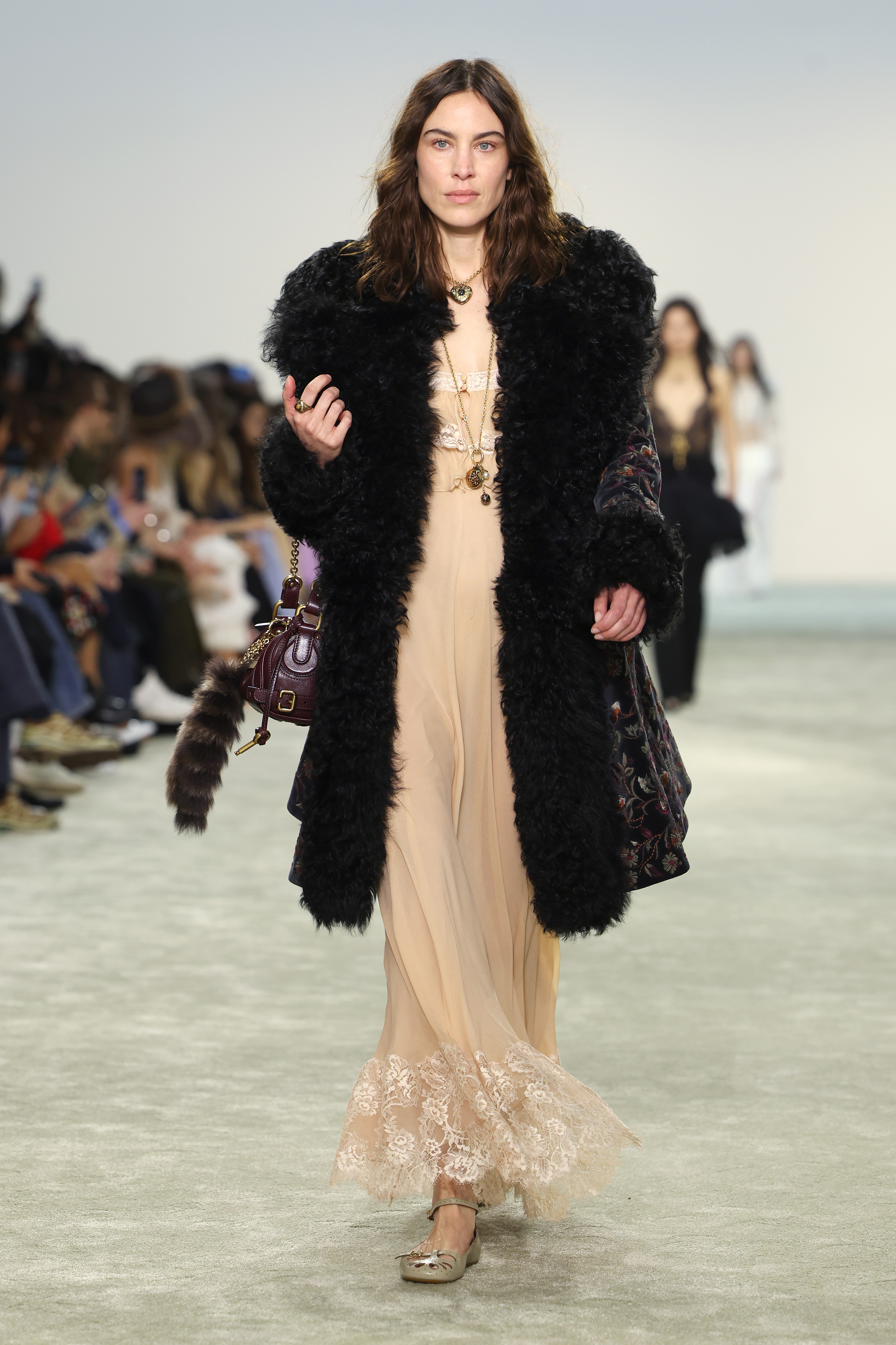 Alexa Chung walks the runway during the Chloe Womenswear Fall/Winter 2025-2026 show as part of Paris Fashion at on March 06, 2025 in Paris, France. (Photo by Pascal Le Segretain/Getty Images)