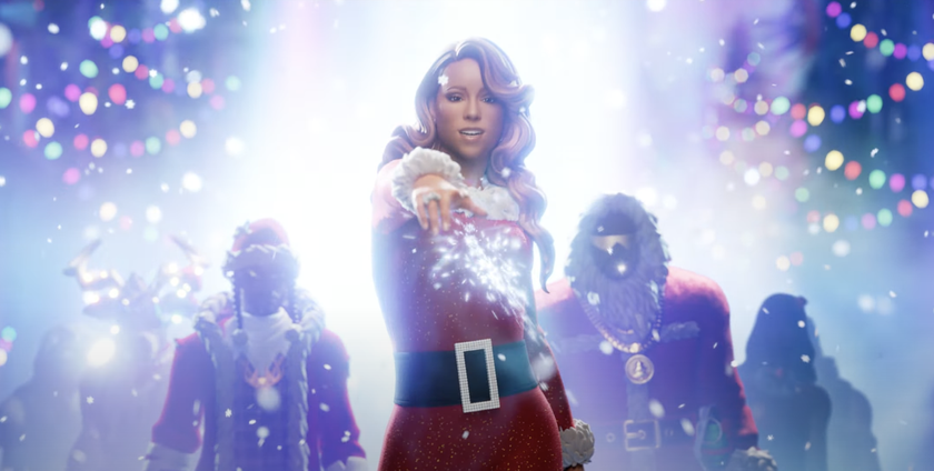 Mariah Carey arrives to Fortnite in a cloud of glitter.