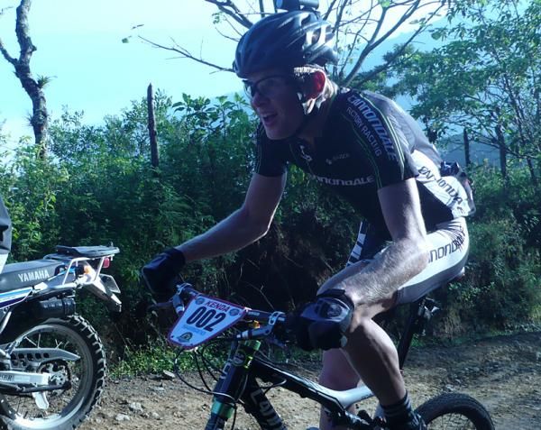 Alex Grant on a climb.