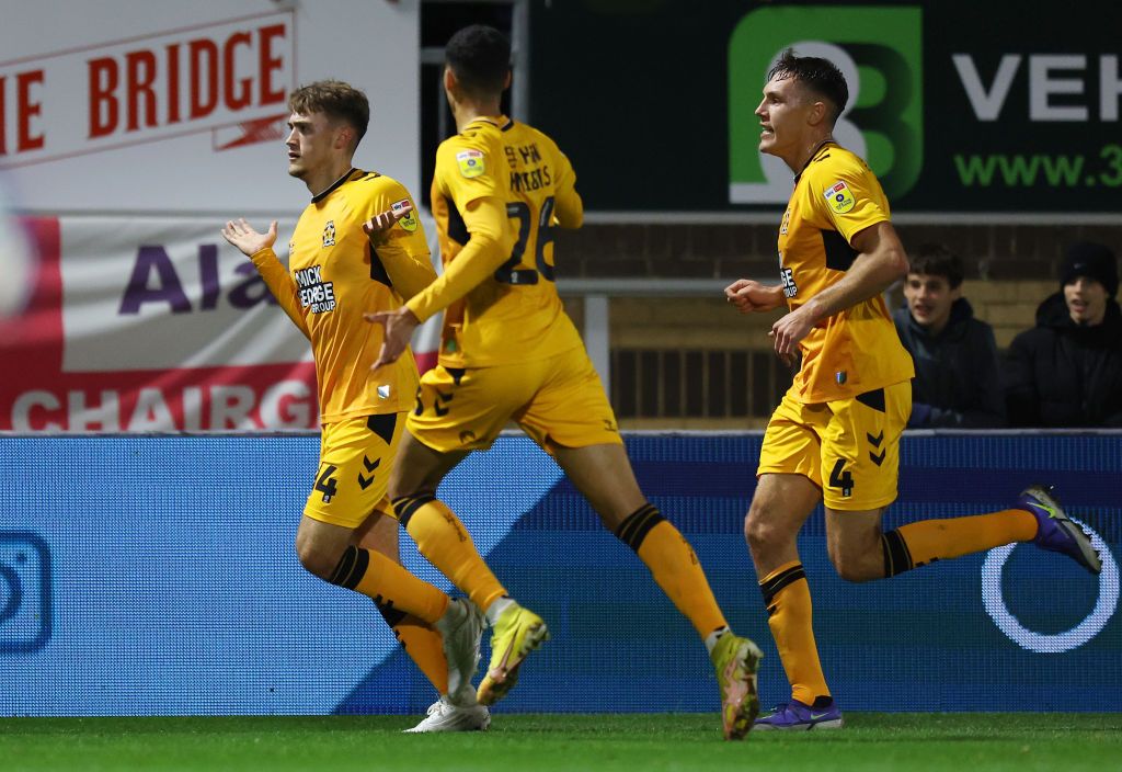 Cambridge United season preview 2023/24 HIGH WYCOMBE, ENGLAND - OCTOBER 25: Jack Lankester (L) of Cambridge United celebrates after scoring their team&#039;s second goal during the Sky Bet League One between Wycombe Wanderers and Cambridge United at Adams Park on October 25, 2022 in High Wycombe, England.